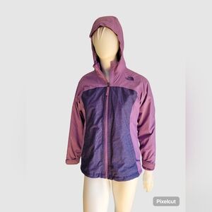The NorthFace Purple and Pink Hooded Jacket